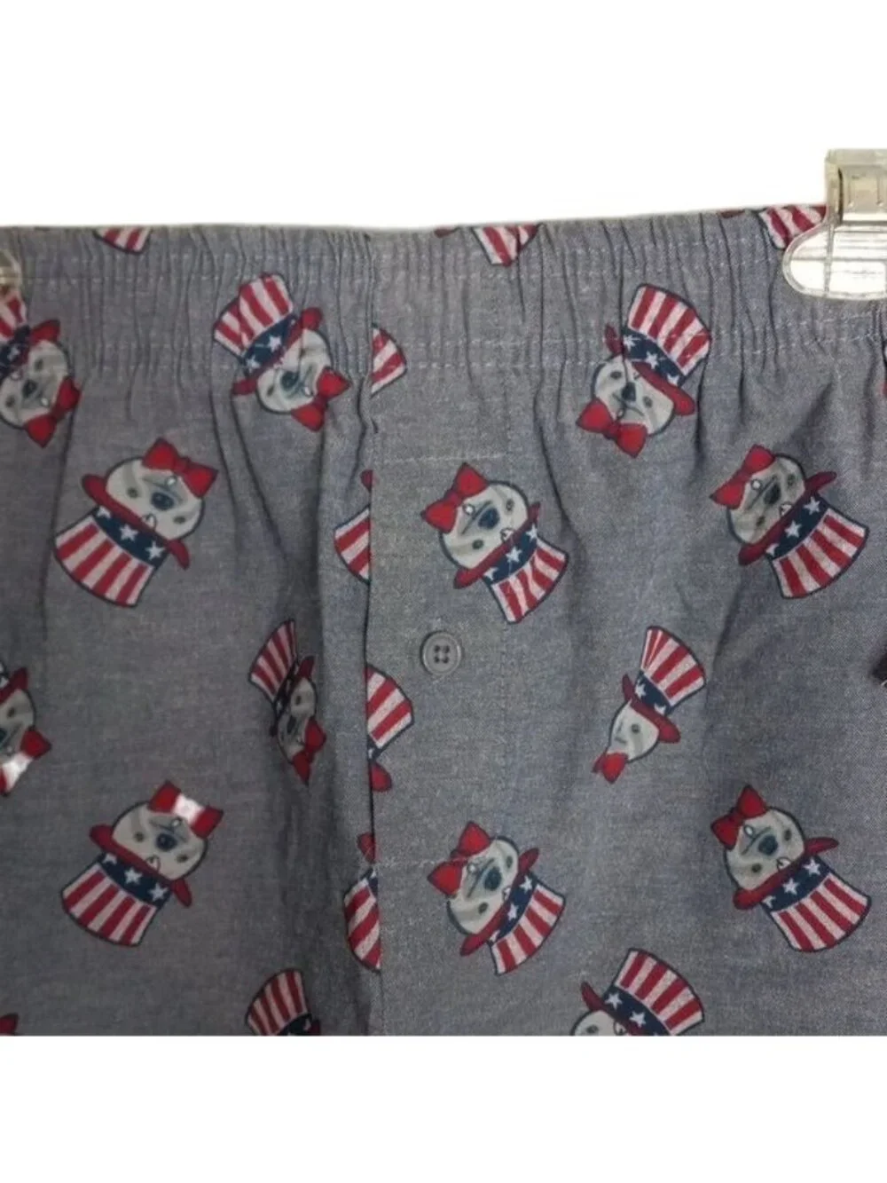 MAD Engine S Boxers Gray Flag Patriotic Americana Gopher Hat Bow Tie Stars